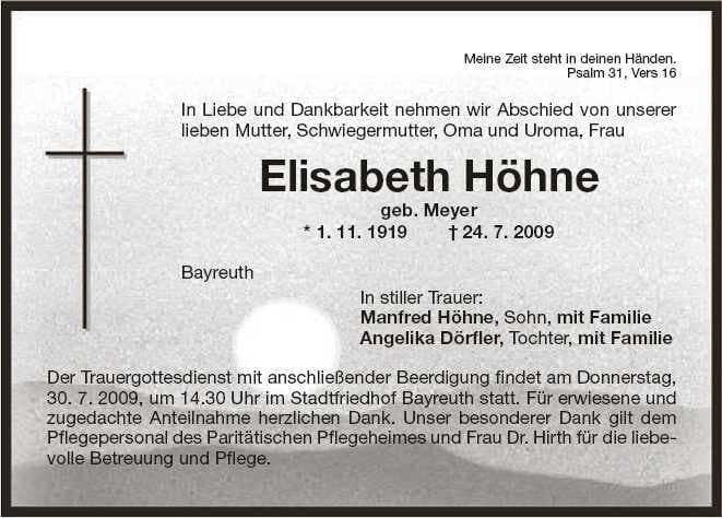 Frau Elisabetha Höhne