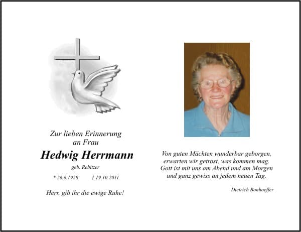 Frau Hedwig Herrmann