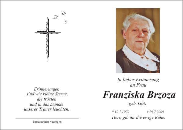 Frau Franziska Brzoza
