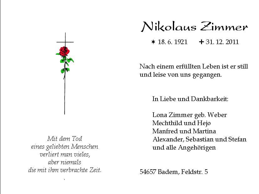 Herr Nikolaus Zimmer