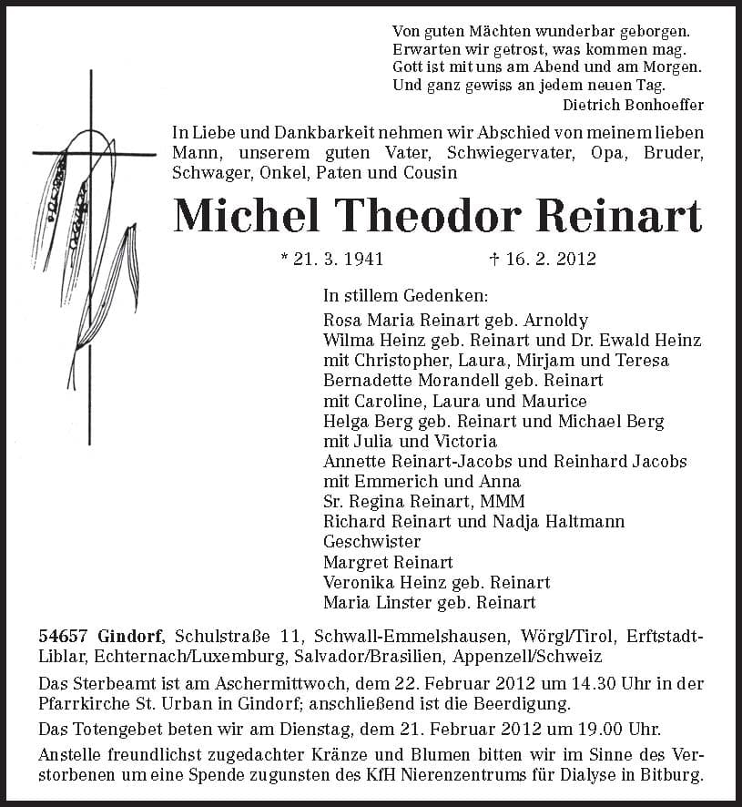 Herr Michel Theodor Reinart