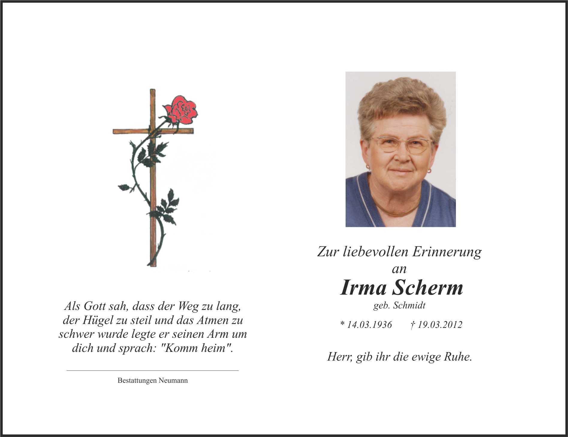 Frau Irma Scherm