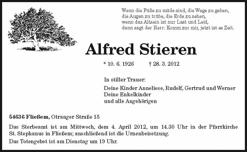 Herr Alfred Stieren