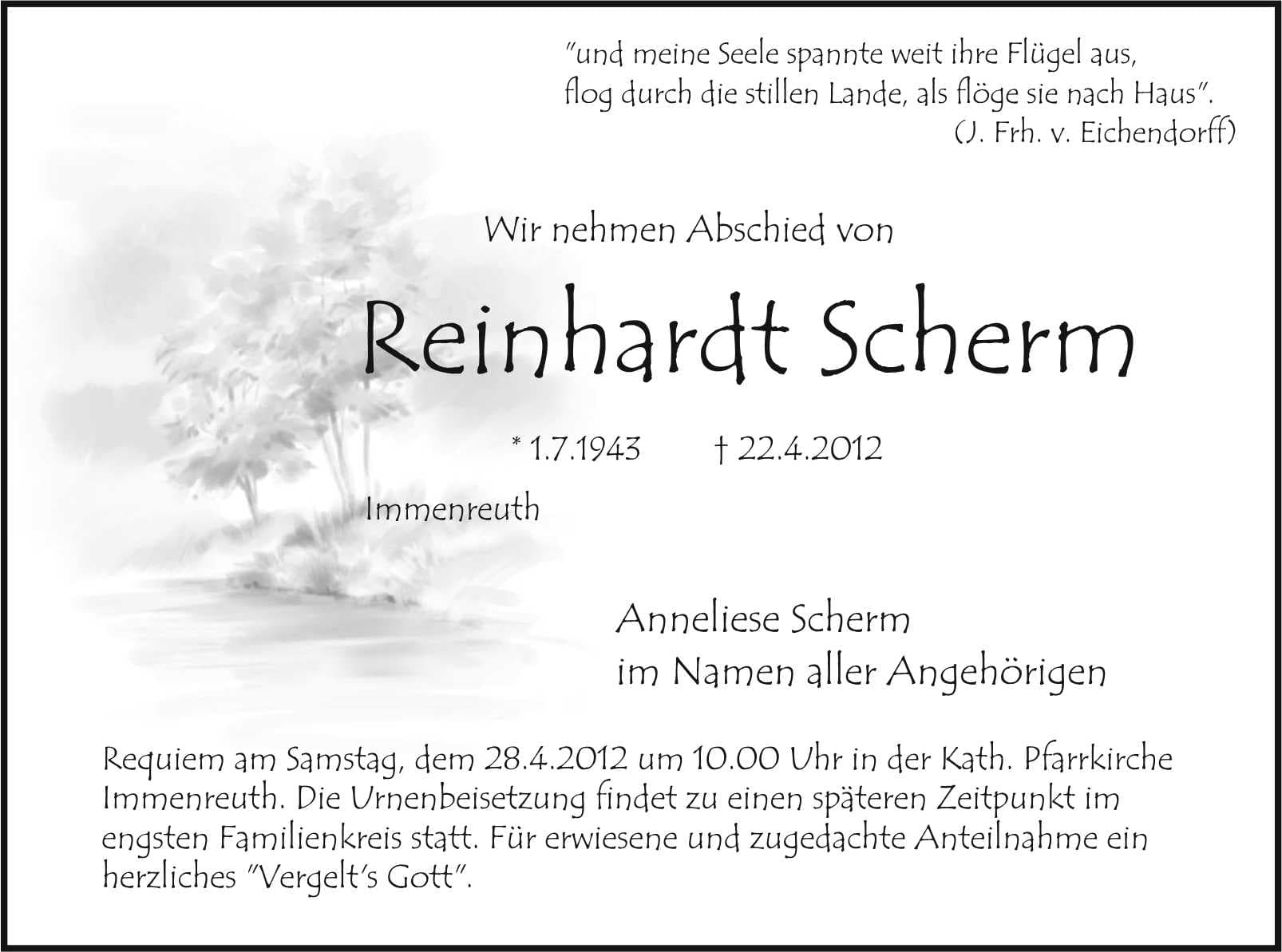Herr Reinhardt Scherm