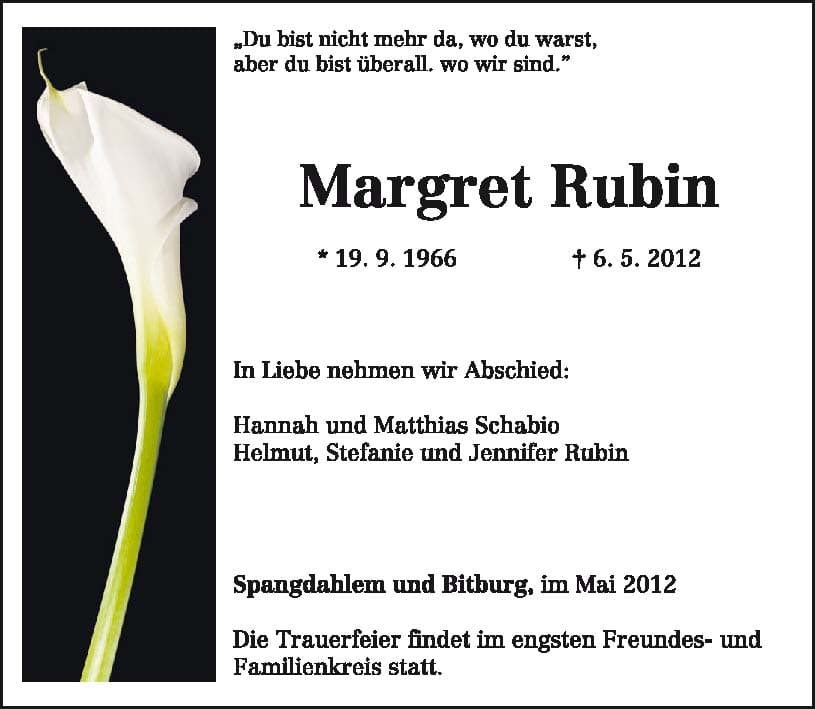 Frau Margret Rubin