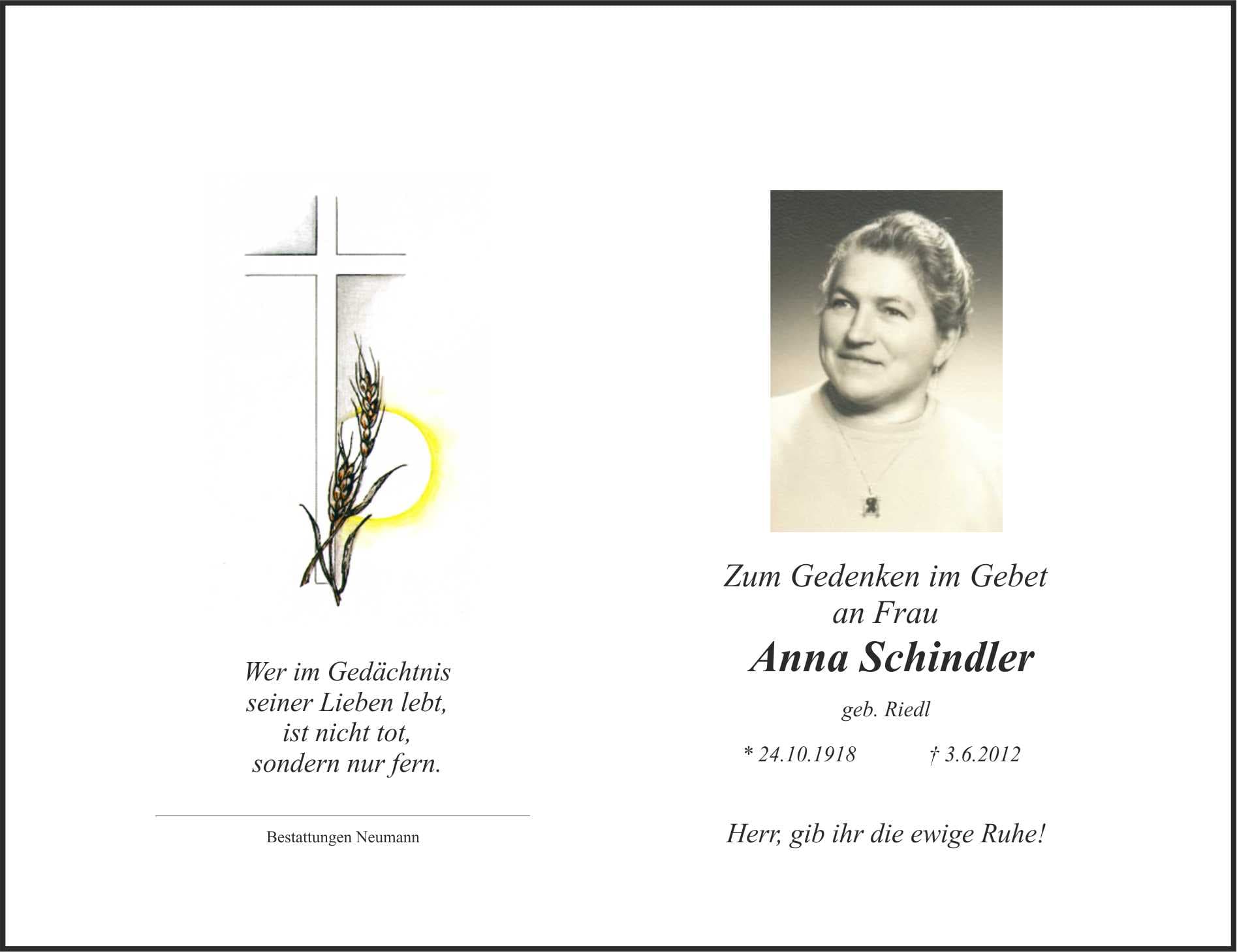 Frau Anna Schindler