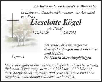 Frau Kögel Lieselotte