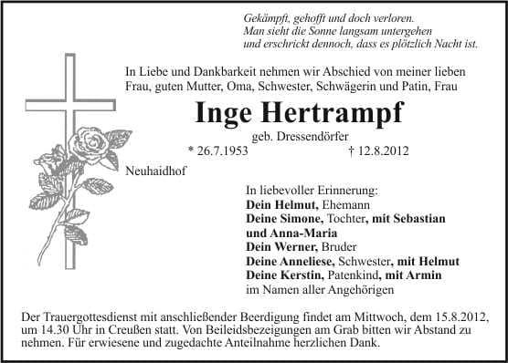 Frau Inge Hertrampf
