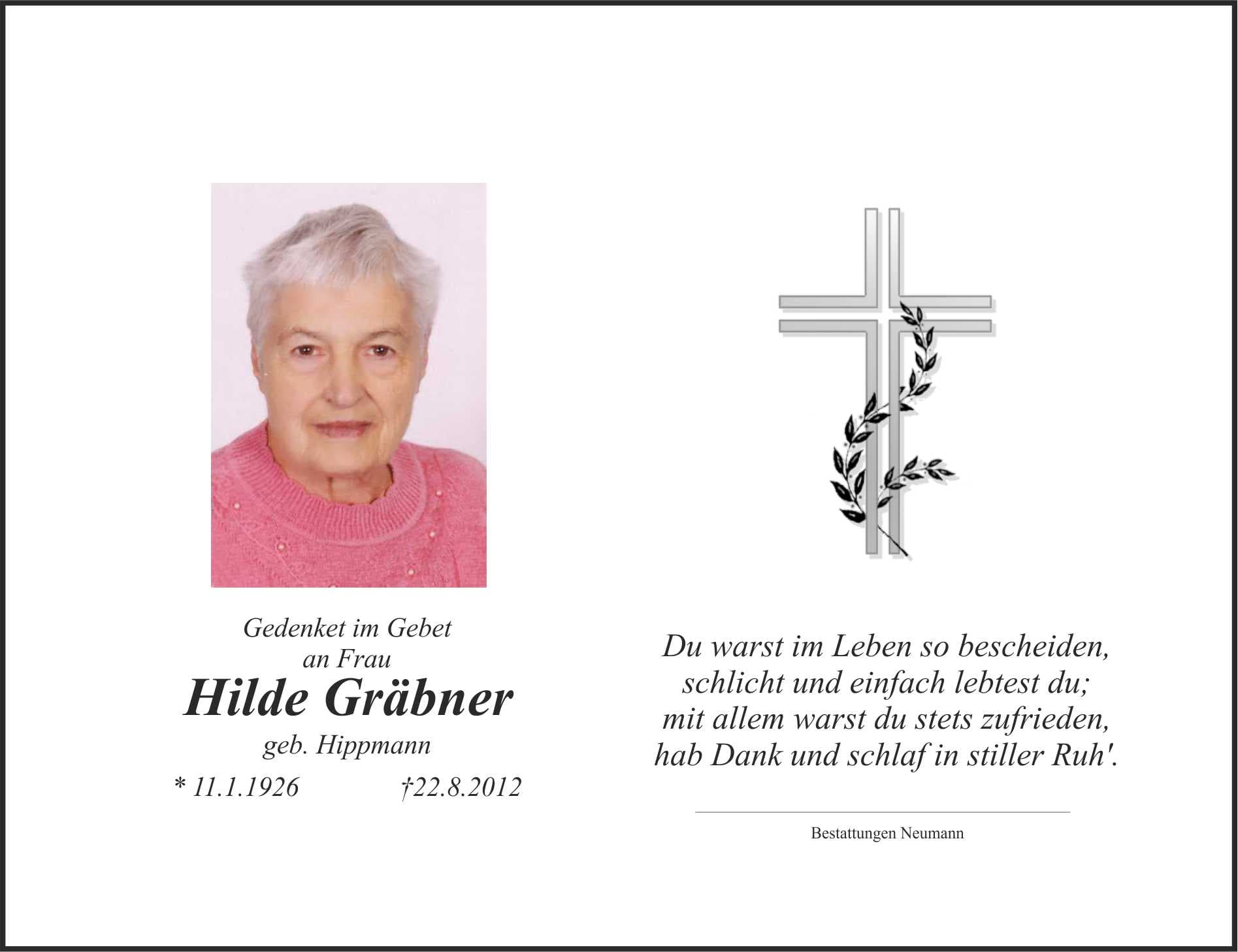 Frau Hilde Gräbner