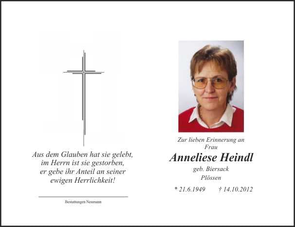 Frau Anneliese Heindl