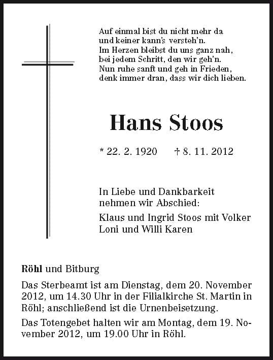 Johann (Hans) Stoos