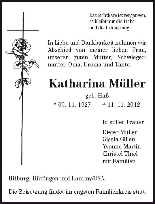 Frau Katharina Müller