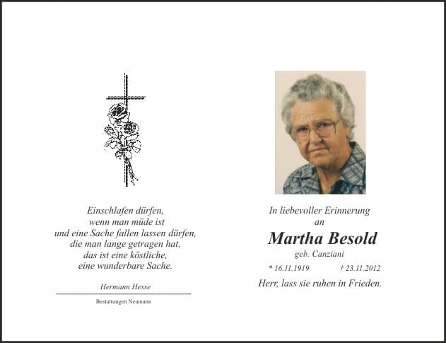 Frau Martha Besold