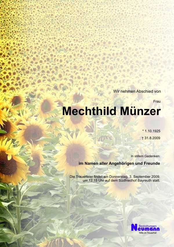 Frau Mechthild Münzer