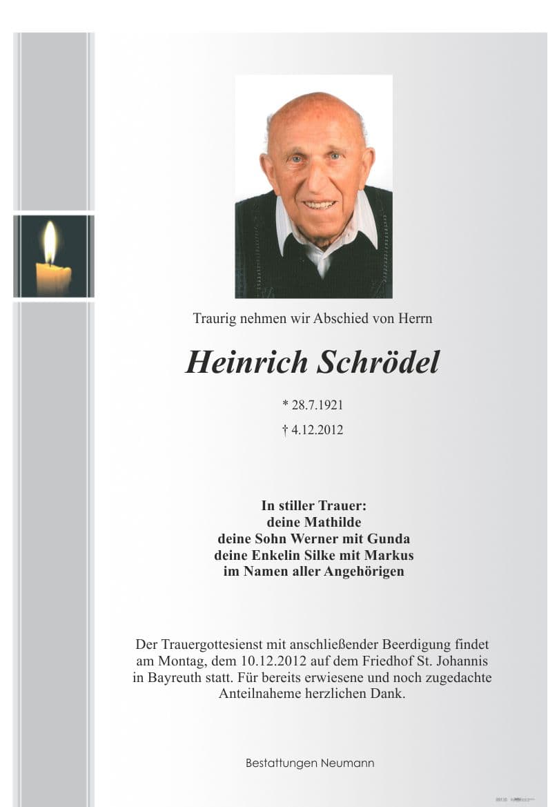 Herr Heinrich Schrödel
