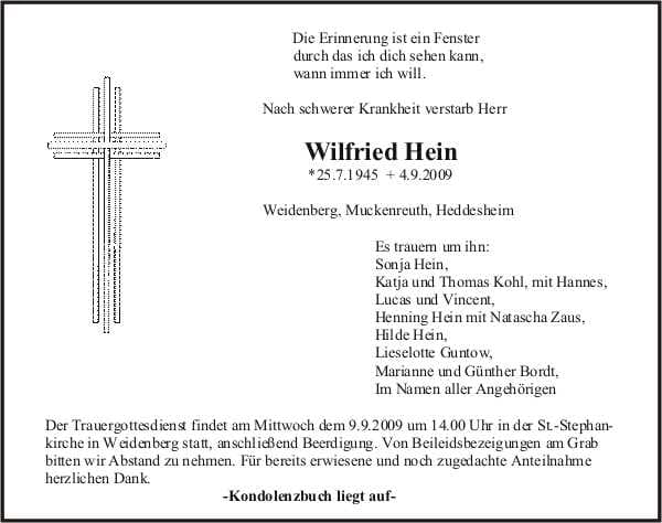 Herr Wilfried Hein