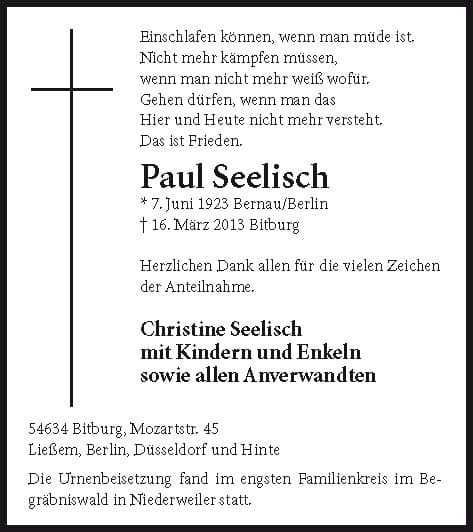 Herr Paul Seelisch