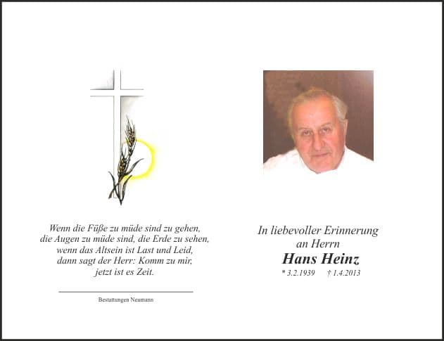 Herr Hans Konrad Heinz