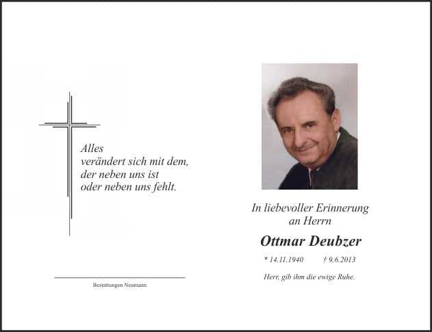 Herr Ottmar Deubzer