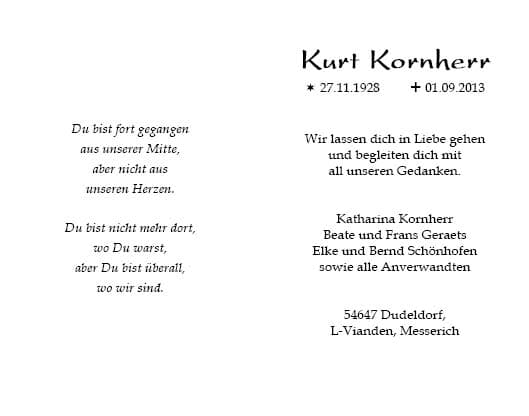 Herr Kurt Kornherr