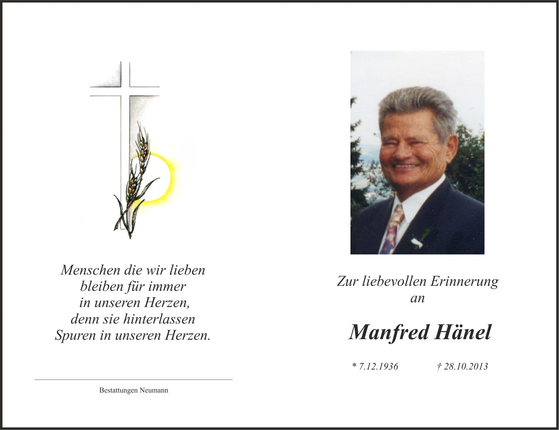 Herr Manfred Hänel
