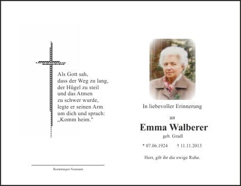 Frau Erna Walberer