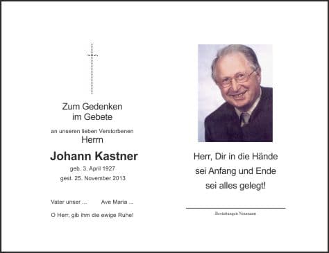 Herr Johann Kastner
