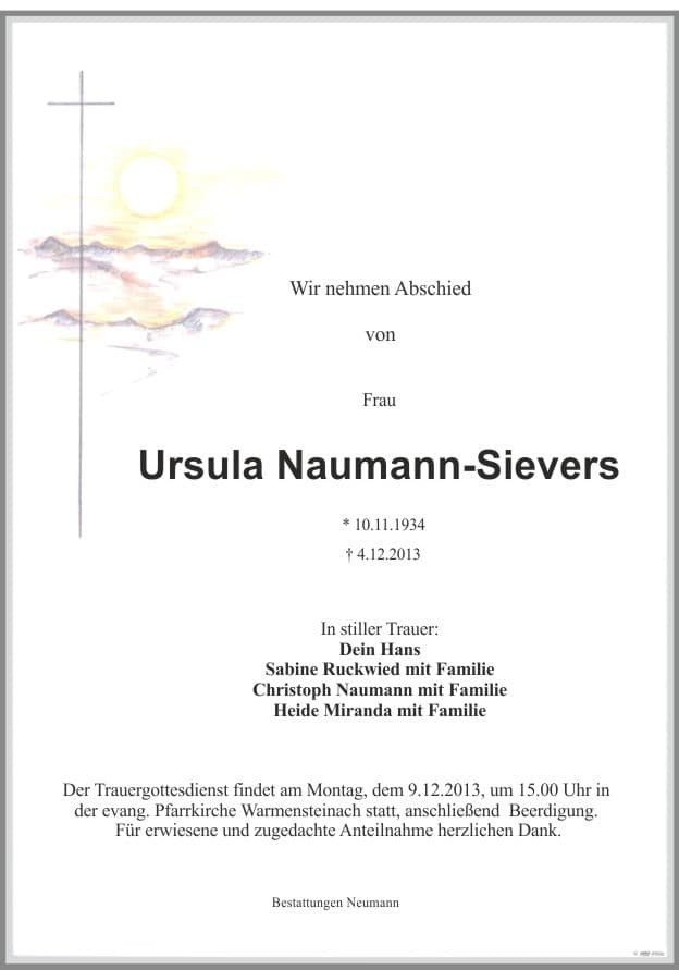 Frau Ursula Naumann-Sievers