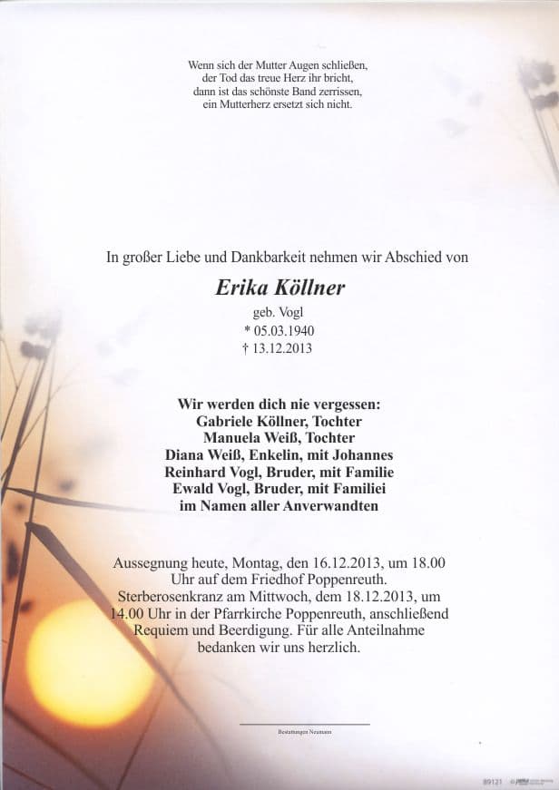 Frau Erika Köllner