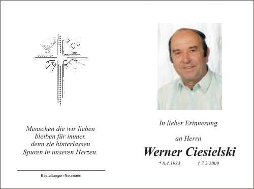 Herr Werner Ciesielski