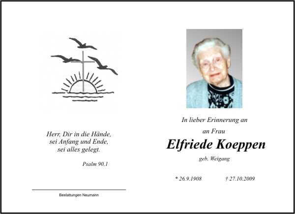 Frau Elfriede Koeppen