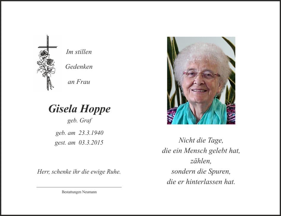 Frau Gisela Hoppe