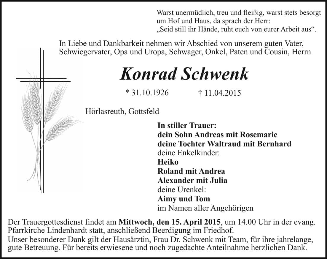 Herr Konrad Schwenk