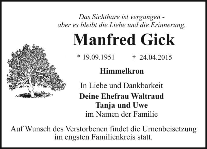 Herr Manfred Gick
