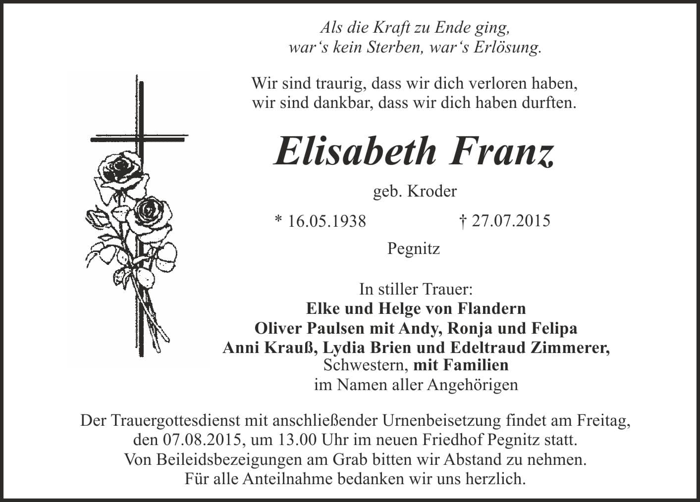 Frau Elisabeth Franz