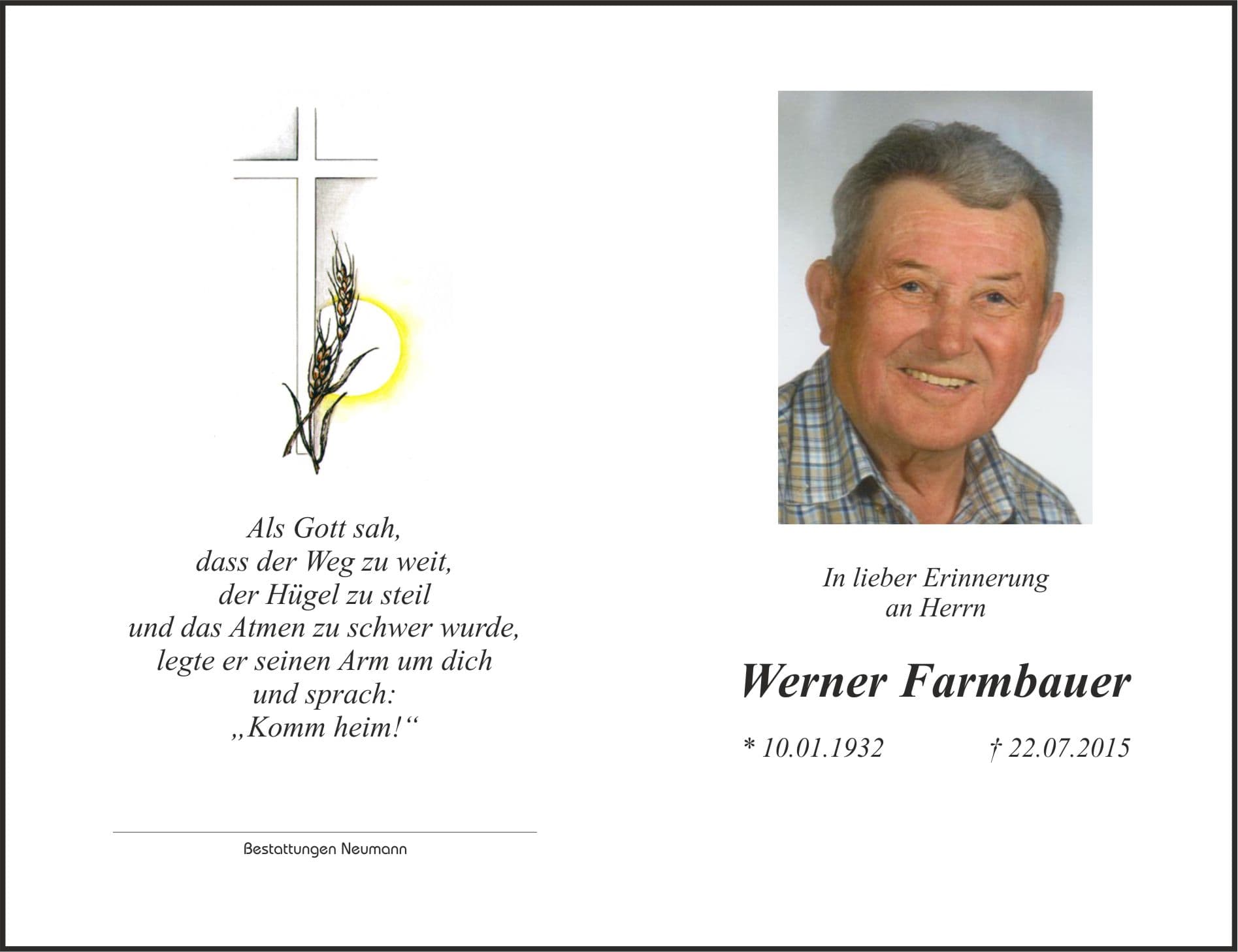 Herr Werner Farmbauer