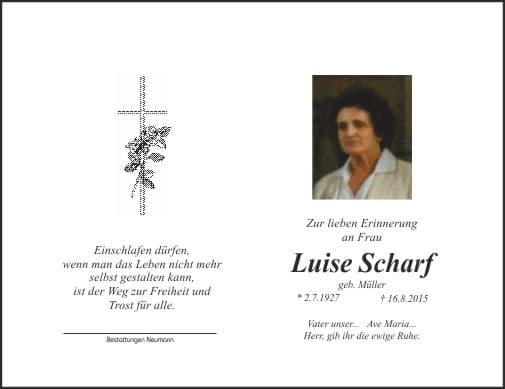 Frau Luise Scharf