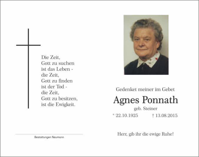 Frau Agnes Ponnath