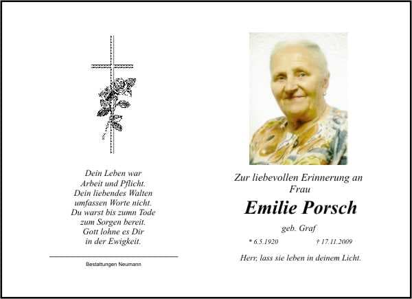Frau Emilie Porsch