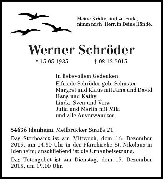 Herr Werner Schröder