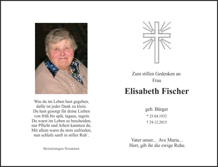 Frau Elisabeth Fischer
