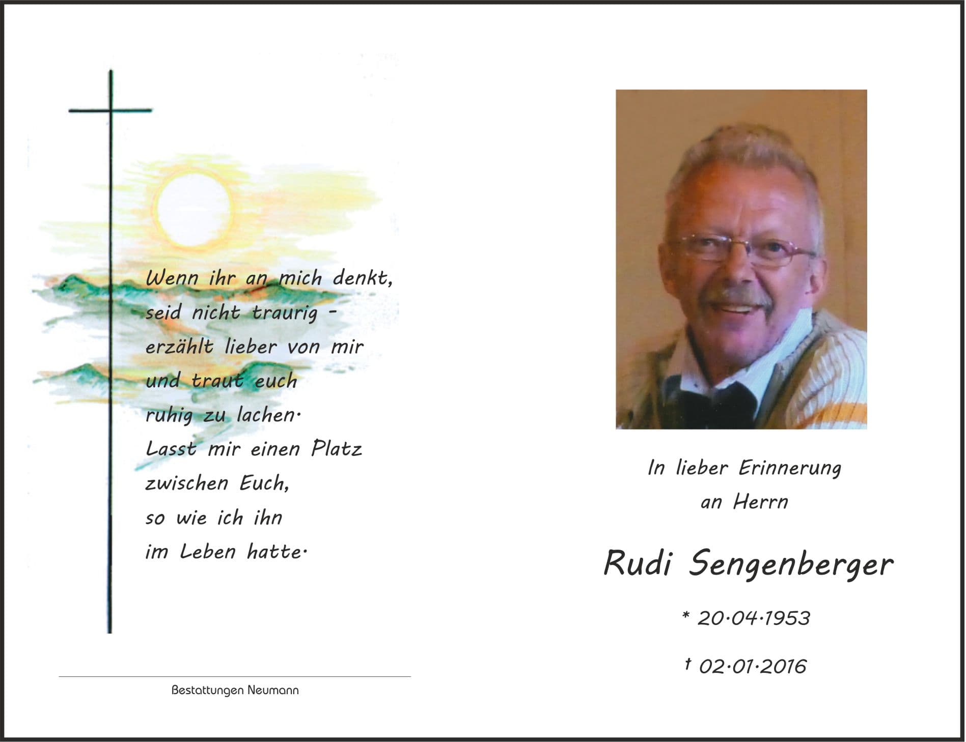 Herr Rudi Sengenberger