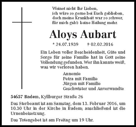 Herr Aloys Aubart