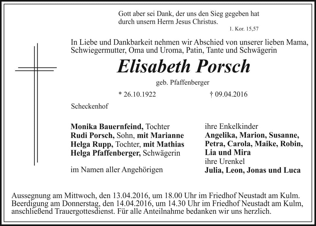 Frau Elisabeth Porsch