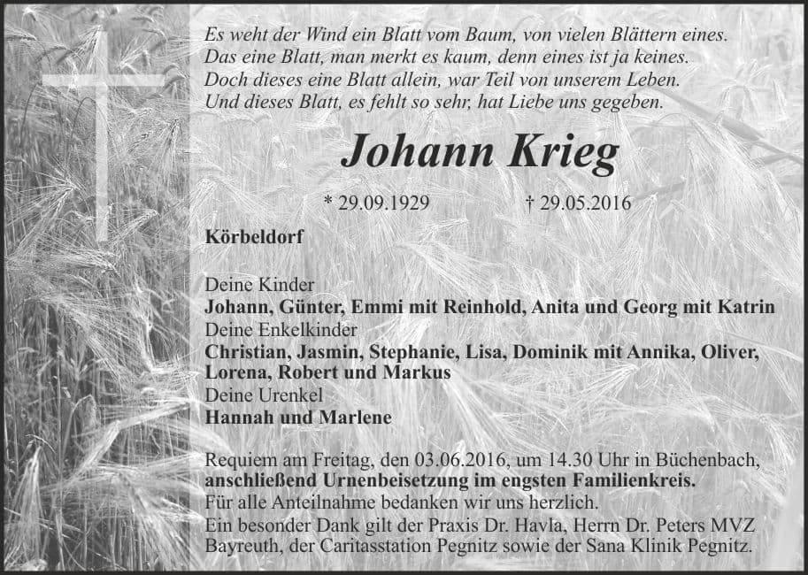 Herr Johann Krieg