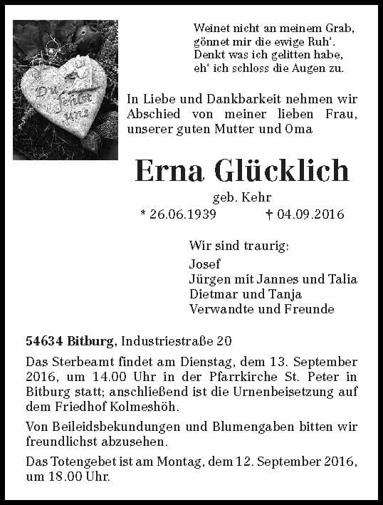 Frau Erna Glücklich