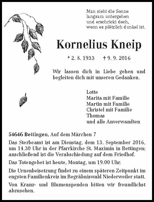 Herr Kornelius Kneip