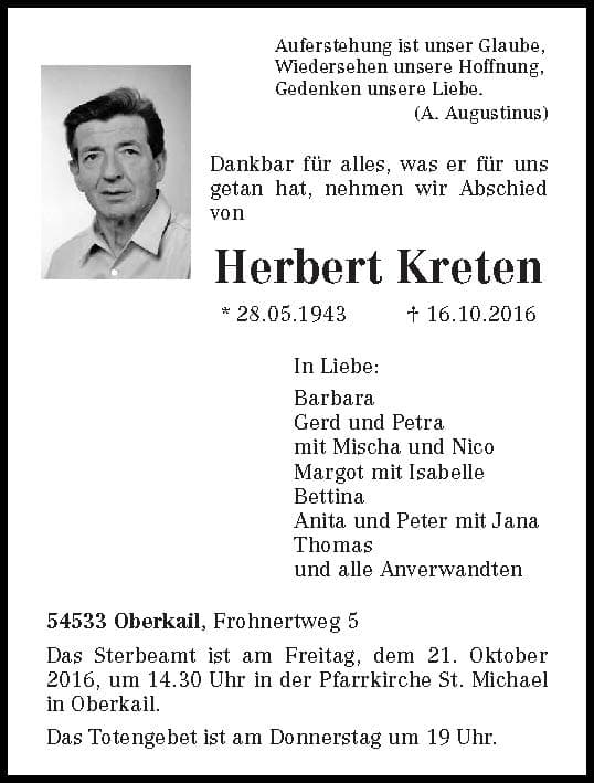 Herr Herbert Kreten