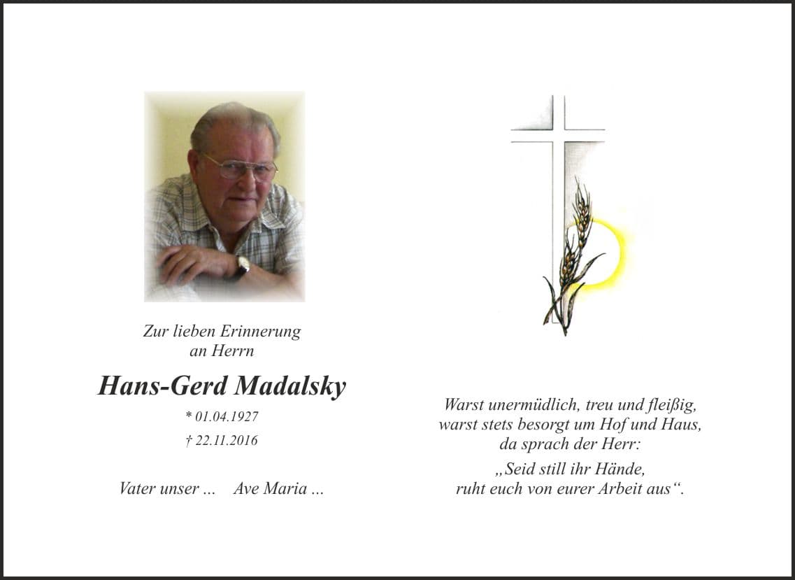 Herr Hans-Gerd Madalsky