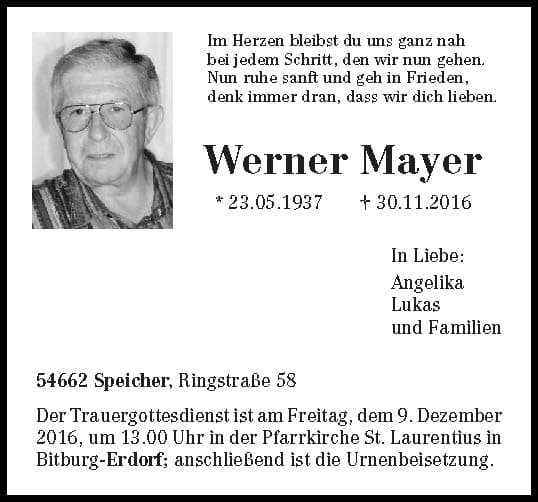 Herr Werner Mayer